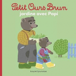 Petit Ours brun jardine avec papi vignette